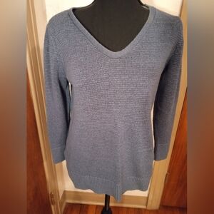Loft Dark Slate Blue Sweater Size Small